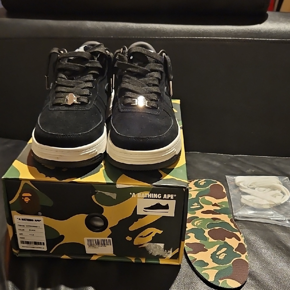 A Bathing Ape Suede Bape Sta Sz 11 New In Box